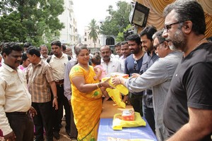 Nadigar Sangam Sweetbox Shirt Saree Veshti Distribution Stills